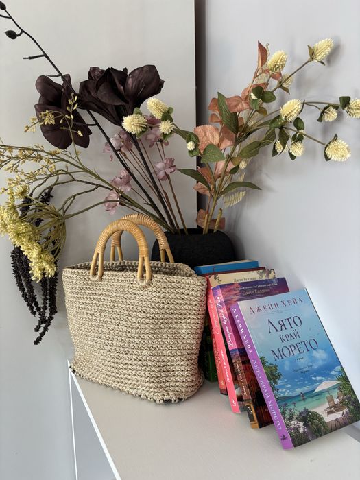 Плетени чанти от памучно и полиестерно макраме