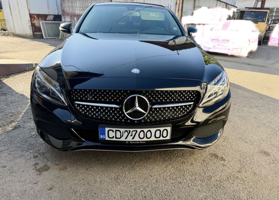 Mercedes-Benz W205 C-Class Предна броня Оригинал Черна