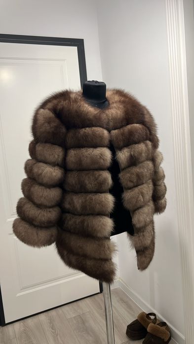 Blana naturala vulpe polara 3 în 1