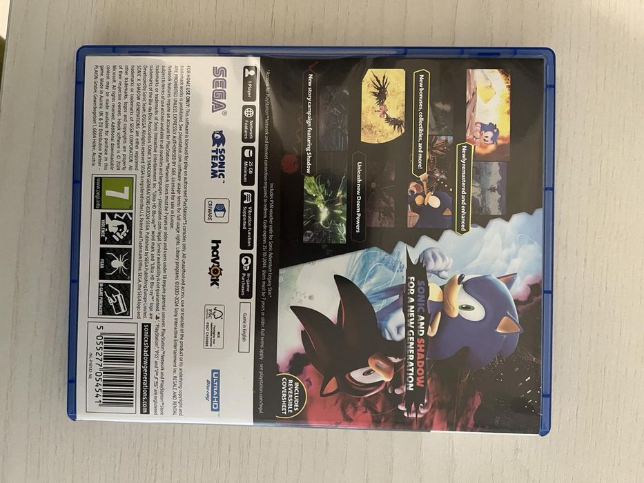 Sonic X Shadow Generations Playstation 5 Игра