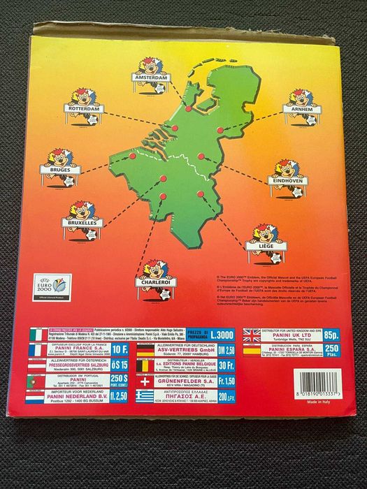 Panini UEFA Euro 2000 Belgia/Olanda- Set Complet