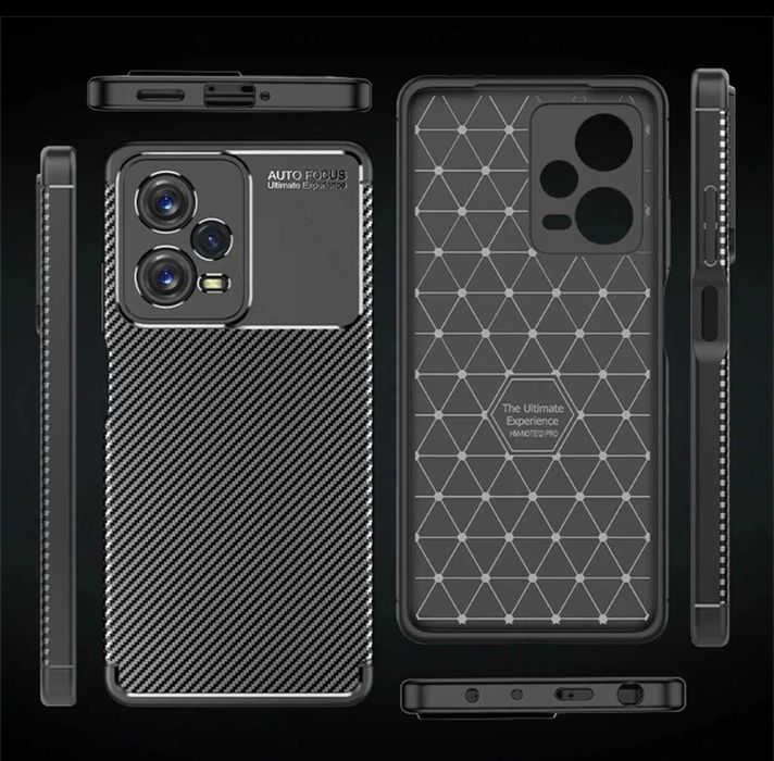 Husa Antisoc model Carbon pt Xiaomi 12 Pro 5G / Redmi Note 12 Pro 5G