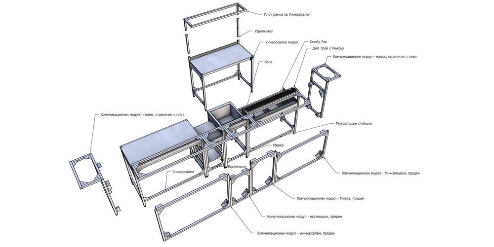 Бар Стейшъни - модулни, за многократна употреба, алпака.(bar stations)