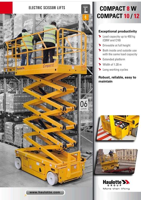 Vand nacela foarfeca electrica 12 m Haulotte Compact 12
(Genie, 
 JLG)