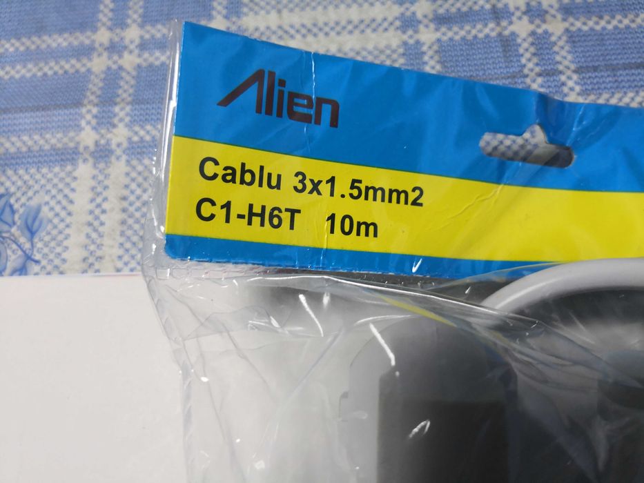 Prelungitor 6 prize, 10 m cu intrerupator cu cablu de 10 si de 16 A