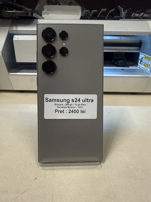 Samsung s24 ultra / 256 gb / 12 gb ram / 100% baterie / impecabil / garantie