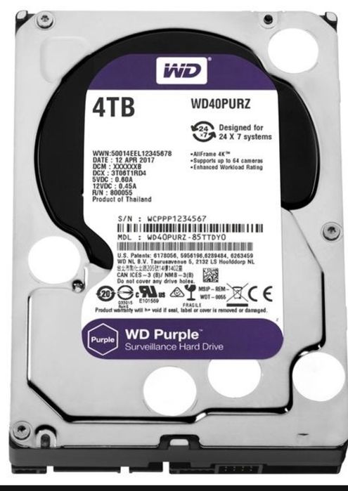 Жосткий диск WD digital purple 4тб