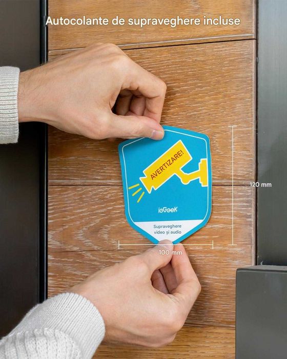 Cameră de supraveghere solară pentru exterior ieGeek 2K 3MP PTZ HD 360 °