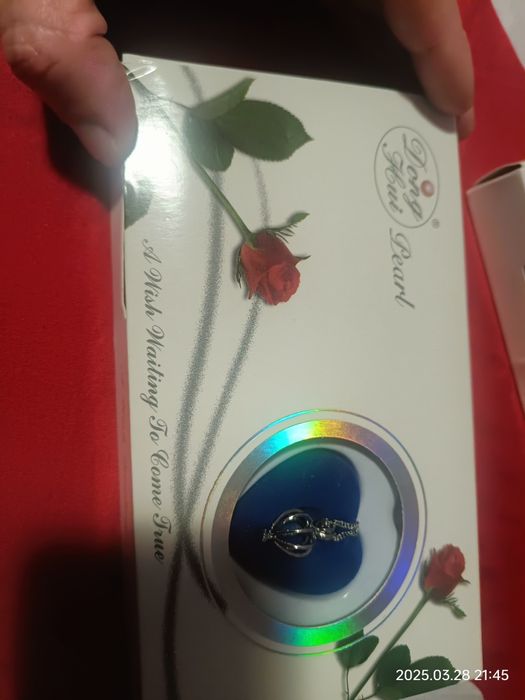 Lănțișor argint cu perla naturala