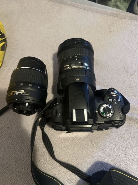 Vand aparat foto nikon d60 obiective 18-200mm vr 18-55mm vr