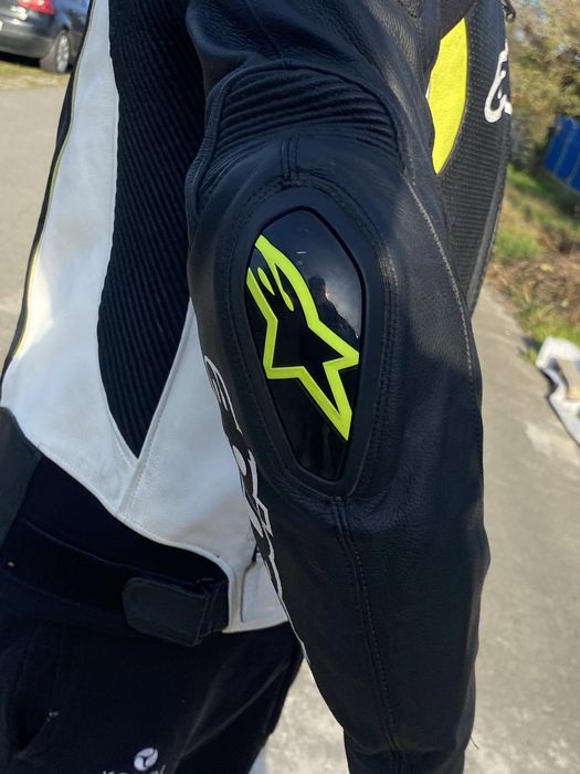 Geaca motociclisti missile tech air compat black white flo yellow