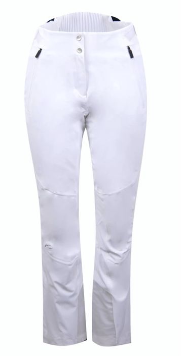 Pantalon ski Kjus alb pantaloni schi albi zapada fas 40 - 42 / M - L