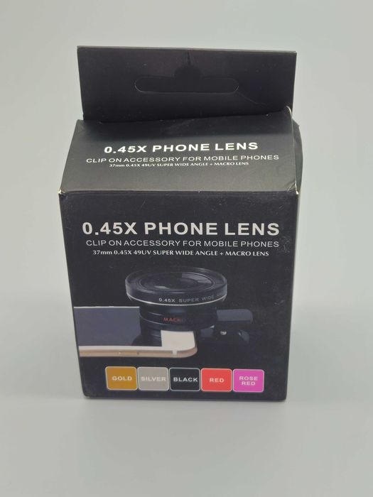 0.45X супер широкоъгълен +макро обектив за телефон с щипка (37mm,49UV)