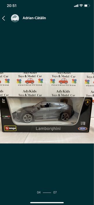 Bburago LAMBORGHINI URUS machetă auto scara 1:18