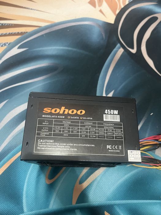 Блок питания Sohoo 450W для ПК