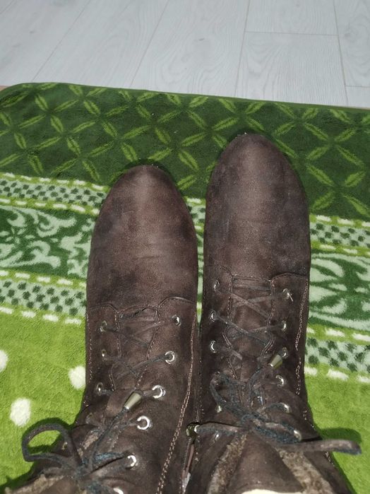 Замшевые зимние полусапожки, полусапоги утепленные итальянские