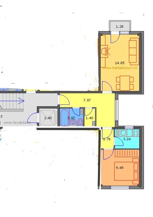 Apartament 2camere decomandat, Brancoveanu, Nițu Vasile
