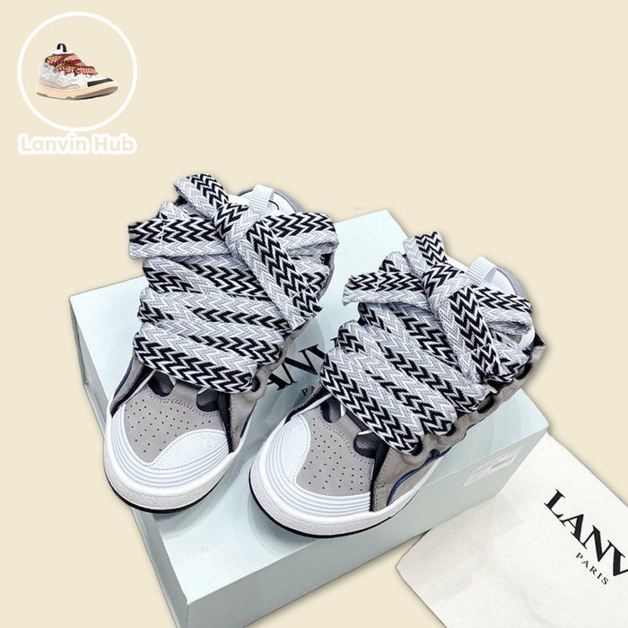 Lanvin Curb Sneakers Gray White