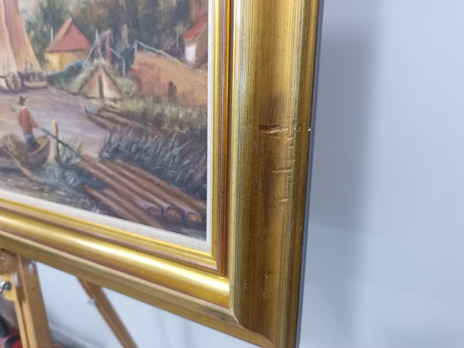 Оригинална немска картина маслени бои Baumeister (1986 г.) – 93x53 см