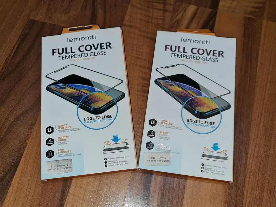 Folie sticla full cover originala Lemontti Huawei Y6 Y6s Y6 Pro 2019