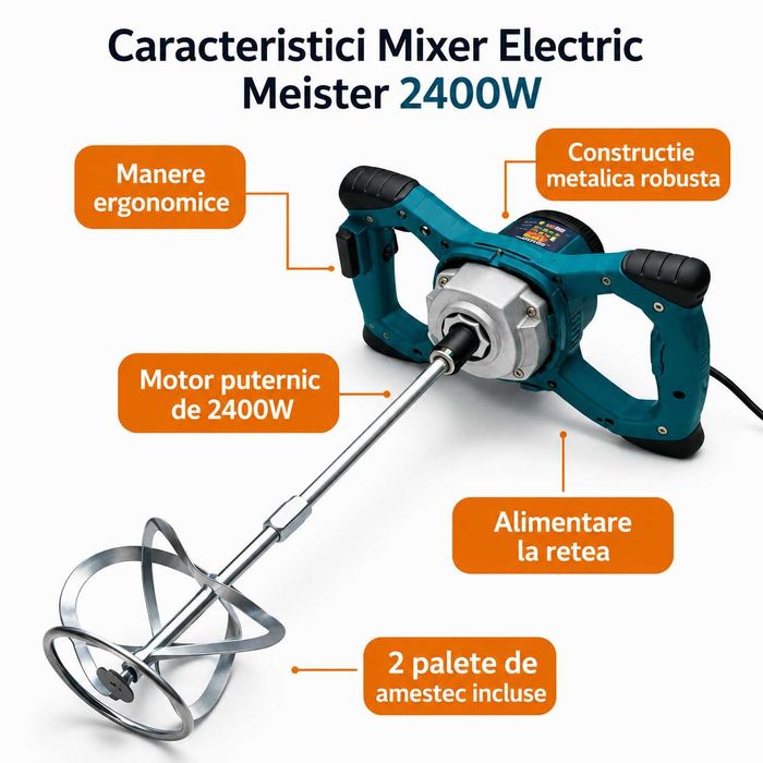 Mixer Electic MEISTER 2400W – Putere Maxima