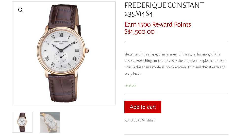 Ceas aur dama Glasshotte,  Unisex  Frederique Constant,  Slava de masa