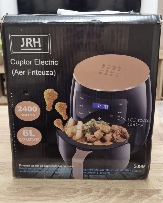 Friteuză cu aer cald (Air Fryer) JRH, 6L, 2400W, Ecran LCD Touch