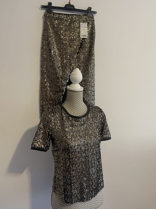 Set Mango bluza fusta paiete XS