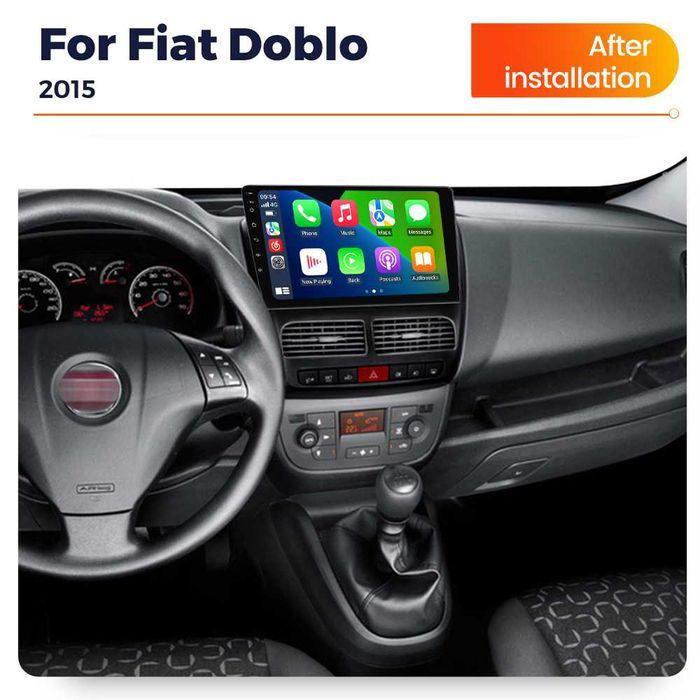 NAVIGATIE Android 14 Opel Combo Fiat Doblo 2010-2015 1/8 Gb + CAMERA