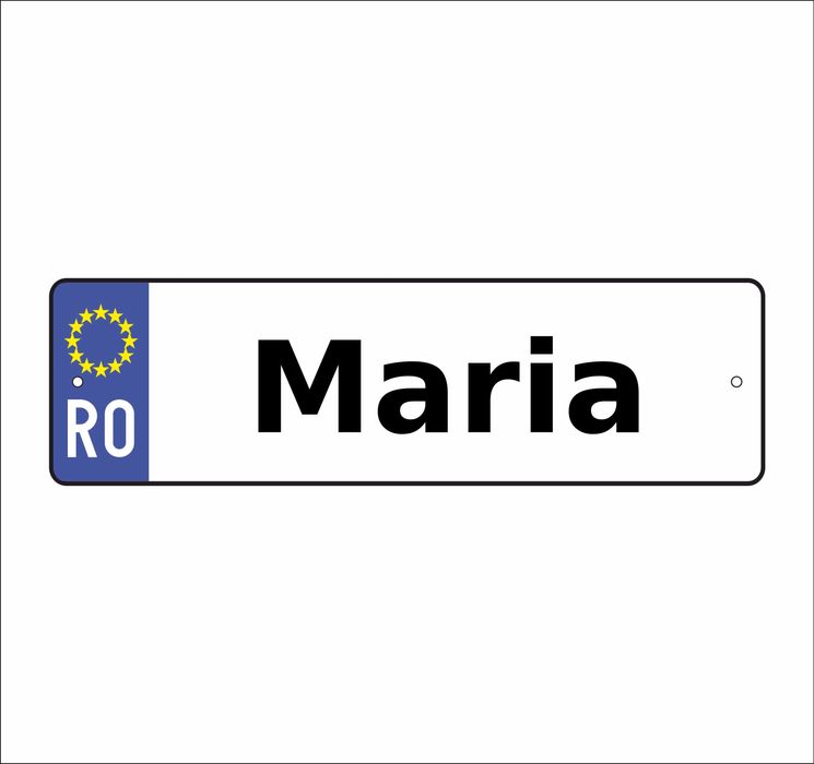 Placute auto personalizate cu nume