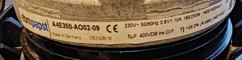 Ventilator axial industrial 350 mm 250 w la 220v 2445m3/h