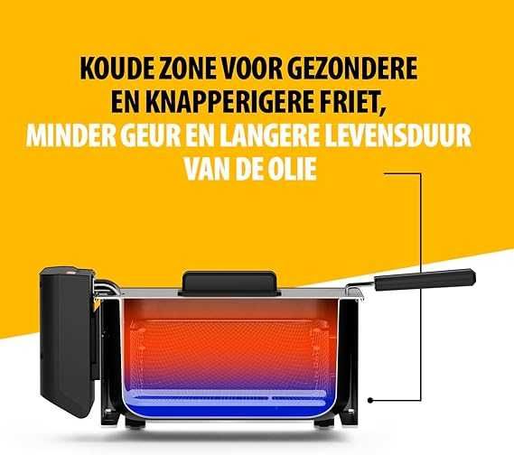 Фритюрник Tristar, 3л, 2000W, Cool Zone, неръждаема стомана, FR-9325