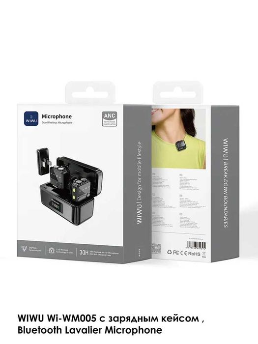 WIWU петличный микрофон. petlichka, mikrafon, micrafon. Есть доставка