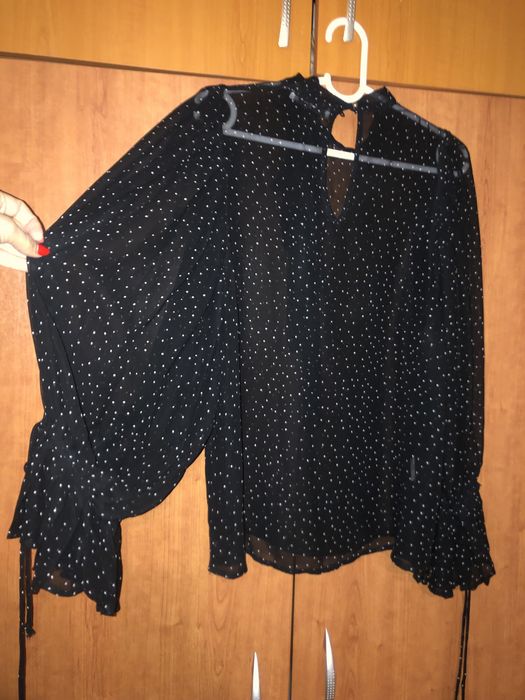 Риза Mango на точки с широки ръкави