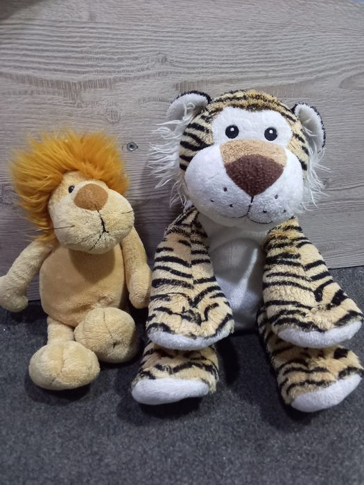 Тигр и лев мягкие игрушки