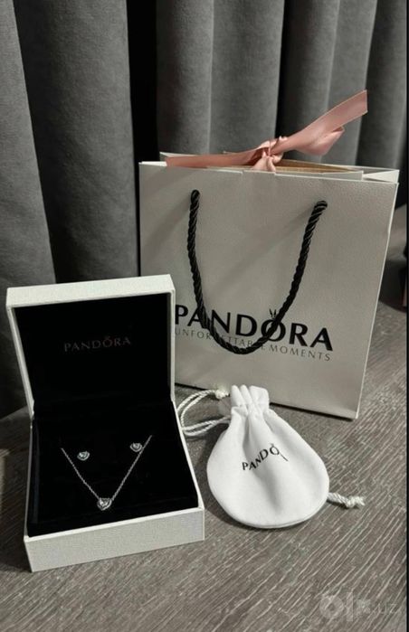 В наличии! Скидка! Pandora комплект из серебра 925 пробы