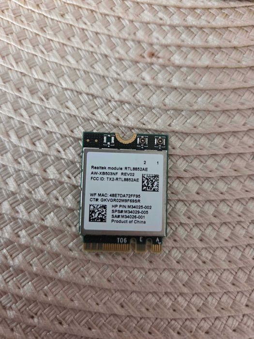 Realtek RTL8852AE Wi-Fi 6 + Bluetooth – HP M34025-002