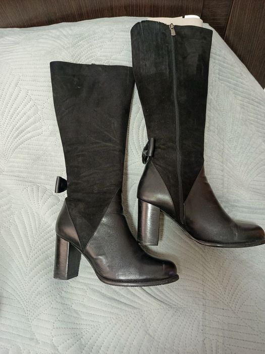 Продам сапоги зимние, кожа