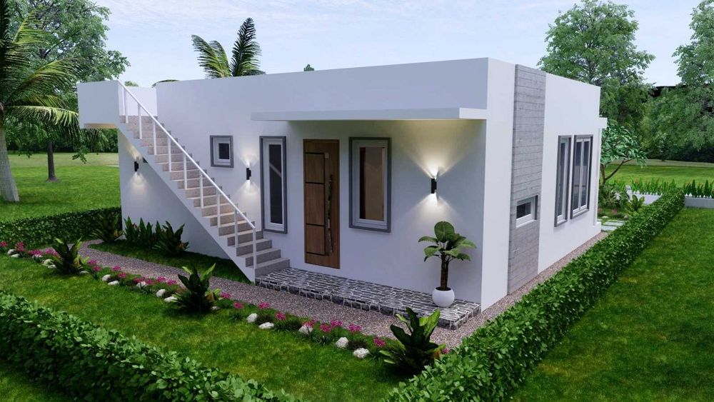 НА ИЗПЛАЩАНЕ - Евтина сглобяема къща с 2 спални, 80 кв. м