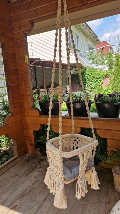 Детская качеля, макраме