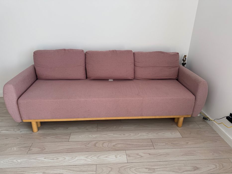 Canapea extensibilă 3 locuri IKEA GRUNNARP Roz