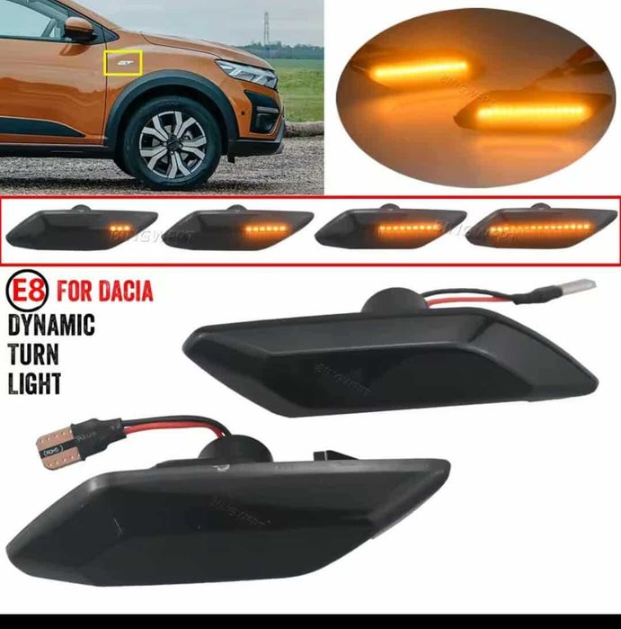 Semnalizari dinamice Dacia Logan 3, Jogger 3 si Stepway 3 ,produse noi