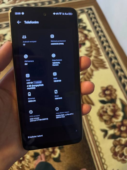Infinix smart 8 telefoni