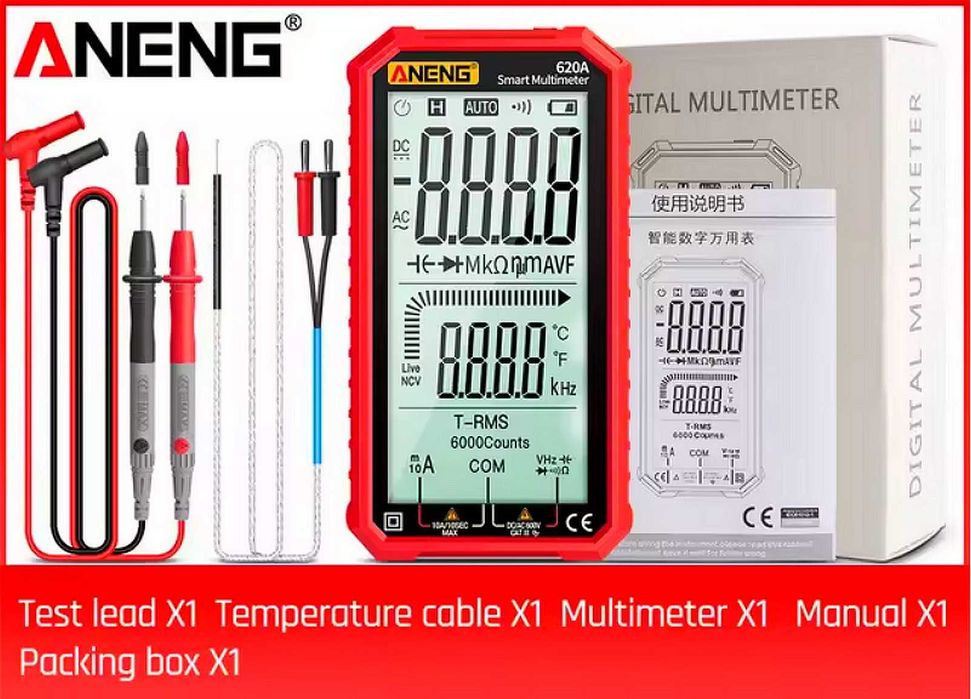 Multimetru digital smart Aneng 620A True RMS cu scalare automata