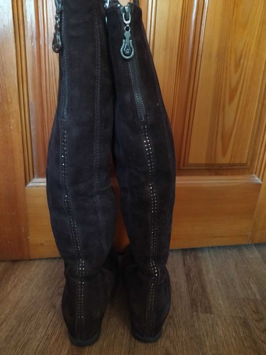 Сапоги-ботфорты зимние