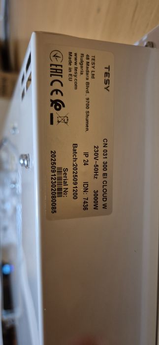 Конвектор Tesy CN 031 300 EI CLOUD W