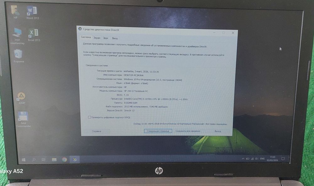 Notebook Hp core i5 yaxshi holatda