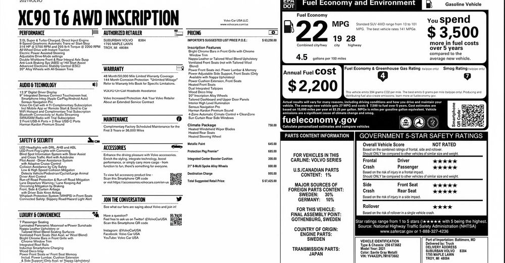 Volvo Xc90 Turbo Т6 awd Inscription Бартер