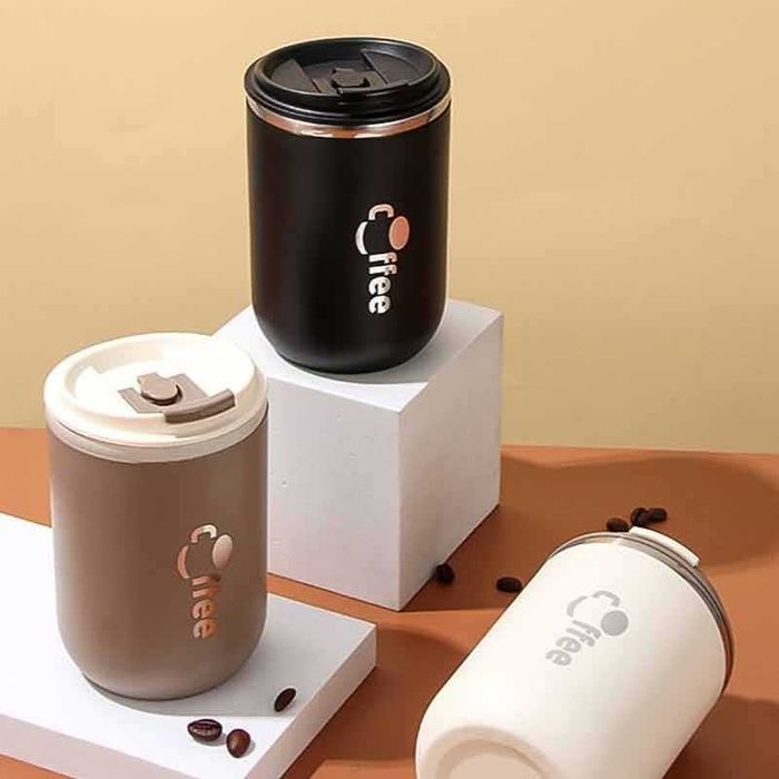 Термо чаша с капак и сламка, неръждаема стомана, 500 мл