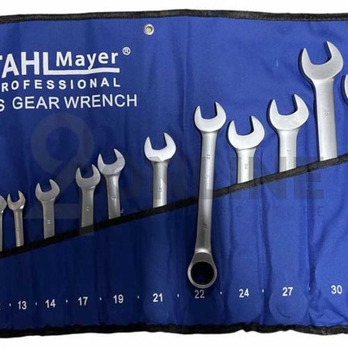 Комплект звездогаечни тресчотни ключове 8 - 32 мм 13 части StahlMayer